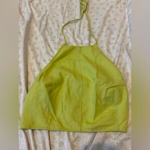 House of Harlow 1960 green halter tank top